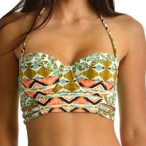 Volcom native drift bikini top new with tags